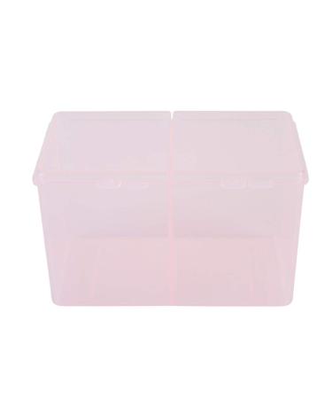2 Compartments Cotton Pad Container Double Compartment Nail Towel Organizer Nail Polish Glitter Organizer Nail Tools