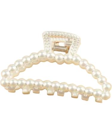 New 2025 1/3Pcs Luxury Trendy Big Pearls Acrylic Hair Claw Clips Round Pearl Makeup Hair Styling Barrettes For Women Hair Accessories Jewelry Fashion Accessories Creative Gift - Buy Online on GoSupps.com