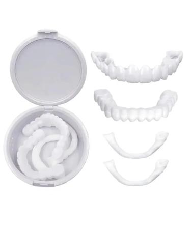 Iksvmsi's dentures for plug in nature veneers teeth at the top and bottom wrong teeth for plug in of course 2 pairs of teeth lightening dentures for men women bad teeth