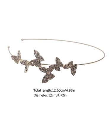 Fomiyes Golden Rhinestone Butterfly Hair Band | Crystal Bridal & Wedding Accessories for Women & Girls - Buy Online on GoSupps.com