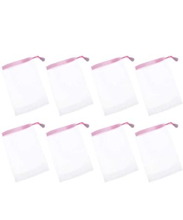 5pcs Exfoliating Mesh Bag Double Layer Bubble Foam Maker Handmade Mesh Bag Body Facial Cleaning Tool