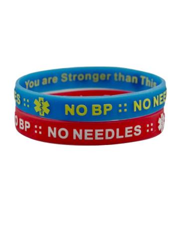 MandMcares Large size | NO BP, NO Needles for Dialysis, Lymphedema Arm Alert Silicone Bracelets, Wristbands 2