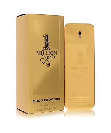 Paco Rabanne 1 Million Fragrance For Men - Fresh And Spicy - Notes Of Amber, Leather And Tangerine - Adds A Touch Of Irresistible Seduction - Ideal For Men With Rebellious Charm - Edt Spray - 3.4 Oz Ounce