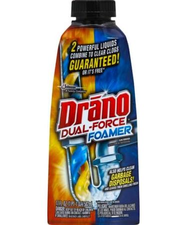 Drano Dual-Force Foamer Clog Remover and Cleaner for Shower or Sink Drains Unclogs and Removes Sources of Odor - 17 Fl Oz - Pack Of 2 - Buy Online on GoSupps.com