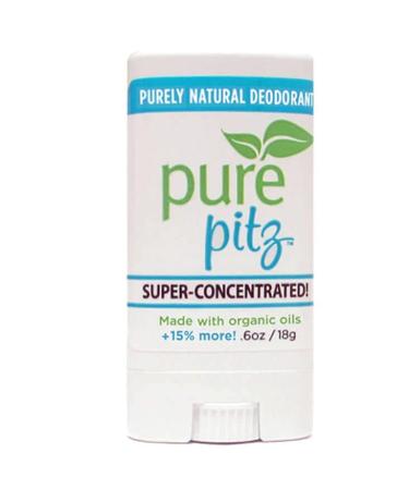 PURE PITZ Natural Deodorant Stick - Organic Deodorant for Women and Men - With Fragrances of Organic Essential Oils - The Clean Answer to Neutralizing Body Odor - 0.6 OZ