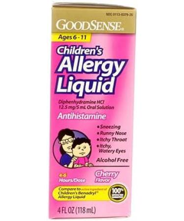 GoodSense Children's Allergy Relief 4oz Oral Solution - Cherry Flavored Antihistamine - Buy Online on GoSupps.com