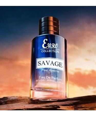 Savage Blue Cologne for Men Natural Spray Masculine Scent Wonderful Fragrance Gift Eau De Parfum for Daily Use 3.3 Fluid Ounce - Buy Online on GoSupps.com