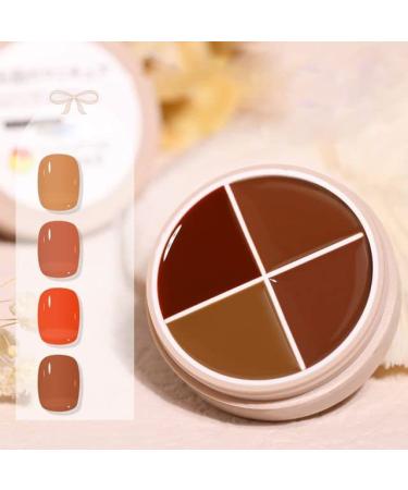 4 Colors Nail Repair Care Base Coat Soak Off Solid Canned Cream UV LED Varnish Gel Jelly Painting Gel Nail Gel Polish - (Color: 5)