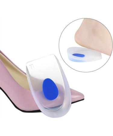 HonaKo Heel Cushion Pads - Silicone Shock Absorption Thick Protectors for Men | Achilles Treatment & Dry Cracked Heels | Medium Transparent - Buy Online on GoSupps.com