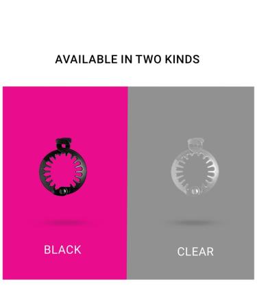 PuffCuff Teeny 0.75 Inch Hair Clamps for Natural, Fine, Coiled, Coarse & Frizzy Hair - Clear, 5 Pieces - Buy Online on GoSupps.com