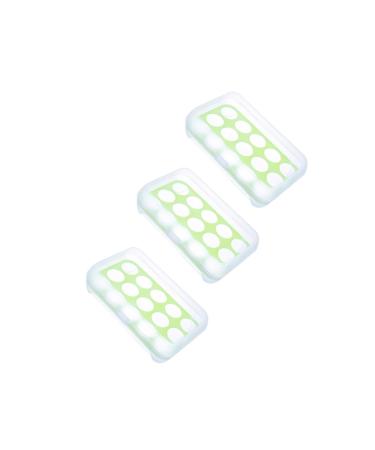 Yardenfun 3pcs Eggs Dispenser Serving Tray Containers for Food Egg Holder Storage Box Portable Egg re-usable Green 25*15.5*7.2cm