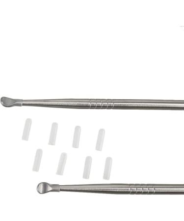 Airgoesin 2pcs Tonsil Stone Remover Pick - Stainless Steel Oral Cleaner for Bad Breath with 10 Silicone Caps - Buy Online on GoSupps.com