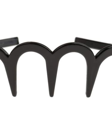 1pc Unisex Wavy Headband Black Spring Wavy Metal Hair Band with Long Teeth Hairhoop Sports Headband Headwear Accessories Black - Buy Online on GoSupps.com