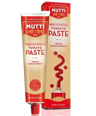 Mutti Triple Concentrated Tomato Paste (Triplo Concentrato), 6.5 oz. Tube |2 Pack | Italys #1 Brand of Tomatoes | Tube Tomato Paste | Vegan Friendly & Gluten Free | No Additives orPreservatives