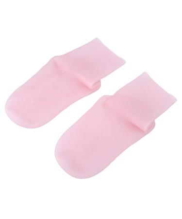 Silicone Socks  Soft Silicone Socks All Round Wrapping Repair Cracked Feet Improve Drying Reduce Fine Lines for Home (L)