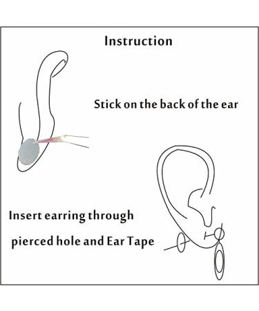 Buy Ear Piercing Tapes - 60 Pieces Earlobe Support & Protection for Overstretched Piercings - Buy Online on GoSupps.com