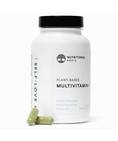 Nutritional Roots Multivitamin+ Award-Winning Plant-Based (Vegan) Multivitamin Organic Vegetables & Herbs Fermented Vitamins Probiotics Doctor's Choice 45 Servings