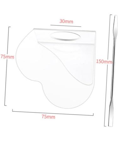 Buy Acrylic Handheld Makeup Palette Set - Nail Art Polish Holder & Mixing Tray for Foundation Cream and Cosmetic Use | International Shipping Available - Buy Online on GoSupps.com