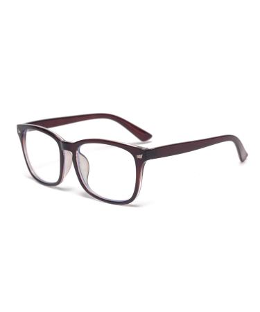 Lightweight Reading Glasses Fashion Square Computer Readers Anti Headache/Eye Strain for Women Men NO.8082 Black 1.0 x