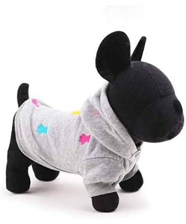 Cozy Fleece Dog Sweater & Cat Hoodie - Fluffy Pajamas for Small & Medium Breeds | French Bulldog Dachshund Chihuahua - XS Gray - Buy Online on GoSupps.com
