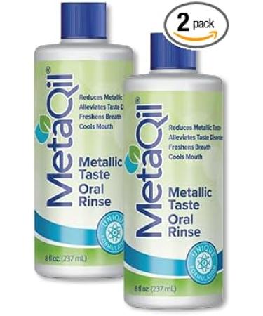 MetaQil Oral Rinse Proven to Relieve Metallic Bitter and Other Taste Disorders Made from Natural Ingredients Cools and Freshens Breath Available in 8 oz Bottle 2 Count 8 Fl Oz (Pack of 2)