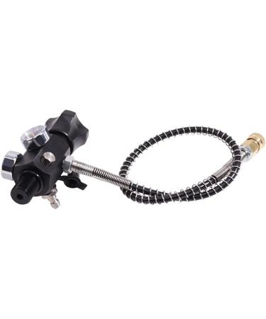 Owfeel DIN Valve Scuba Adapter with Gauge | 4500psi Working Pressure | 22-inch Hose | Ideal for PCP Air Rifle and Paintball | 5/8-18UNF Threads - Buy Online on GoSupps.com