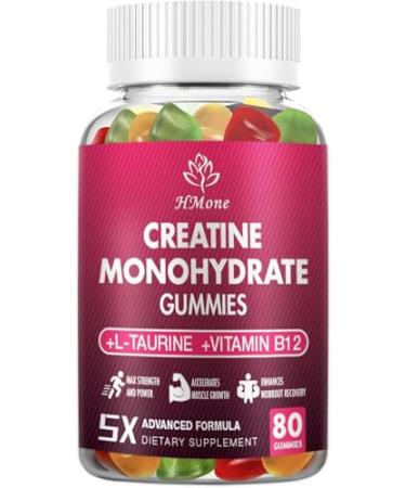 HMone Creatine Monohydrate Gummies - 5g for Men & Women 160 Count and Creatine chewable Supplements for Muscle Gain Muscle Strength Energy Boost and Muscle Builder Sugar Free Vegan10130