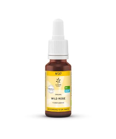 Original Bach Flower Drops No. 37 Wild Rose (Dog Rose) by Lemon Pharma Organic & Vegan