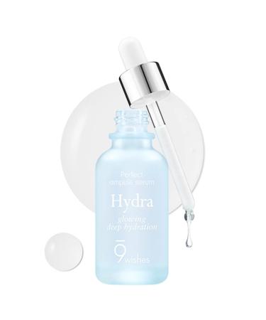 9wishes  Hydra Ampoule Serum   Long-lasting Moisturizer for 72 hours  1.01 Fl. Oz  Hydrating Serum for Face with 8-layer of Hyaluronic Acid and 55% Coconut Water  Korean Serum  Night and Day Serum