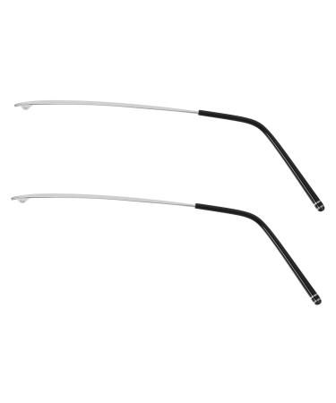 Healeeved 1 pair of spare parts for glasses replacement glasses frame Brillen repair set Brille parts Exchange of the glasses brake brilliant glasses Arms Arms Legs Glasses Brown Frances Metal Temple Silver 13.20x0.30cm