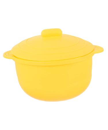 Frcolor wax melting silicone shell wax melting warmer cosmetic shell waxliner for face and body bowl for skin care pot lids made of silicone pebble angel portable child 13.5x11.5cm yellow