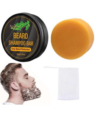 Deno Multiflorum Shampoo Bar for Men Beard Remover Grey White for Men Gives the Look of Thicker and Fuller Beard