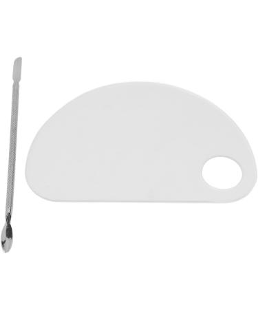  Julyue Acrylic Cosmetic Palette with Spatula Thumb Hole Nail Art Mixing Palette Transparent Drawing Mixing Palette Foundation Mixing Tray for Li Foundation - Buy Online on GoSupps.com