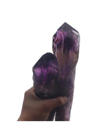 Home Decoration 800-1000g Natural Amethyst Quartz Cluster Crystal Rod Point Specimen Scepter Power Gemstone Stones Full of Texture 800-1000g 1pc