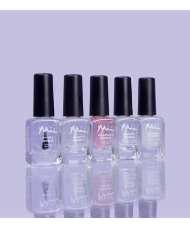 Mii Cosmetics Strong + Stable Nail Polish Base Coat for Thin/Peeling Nails | Quick Dry Repairing & Reinforcing Base Coat to Support Nail Growth | Nail Care Treatment for Long-Lasting Manicures | 14ml - Buy Online on GoSupps.com