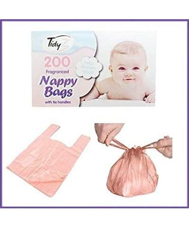 Buy 400 Scented Disposable Diaper Bags with Tie Handles - 3 Packs | Eco-Friendly & Convenient Shipping Worldwide - Buy Online on GoSupps.com