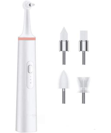 Electrical denture tooth spots plaque scraper removal cleaning pet tooth cleaner polisher with 4 polishing heads 3 working modes (size: pink)