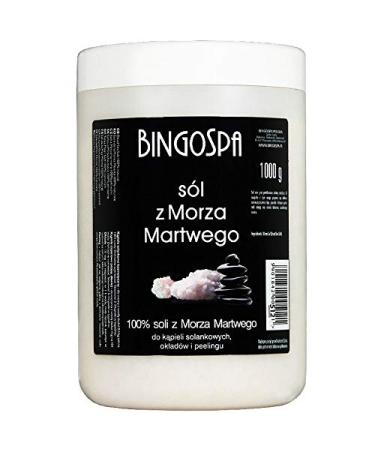 BINGOSPA Dead Sea Bath Salts for Skin Infection Psoriasis Acne Stress Sweating Muscle Pain - 1kg