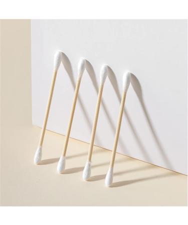 Bamboo Cotton Wool Buds (100 Pcs) - Eco-Friendly & Biodegradable | Plastic-Free Compostable Natural Cotton Buds for Ears, Makeup, Crafts, Baby Hygiene - Buy Online on GoSupps.com