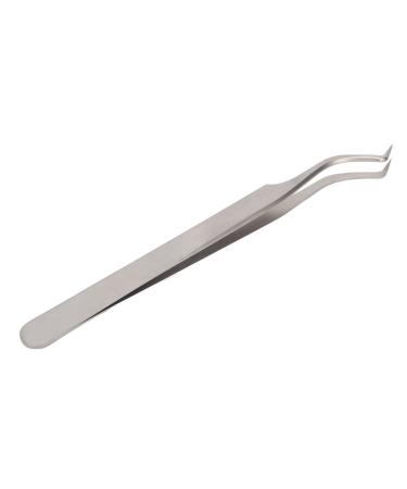 Eyelash Grafting Tweezer Professional High Precision Application Lash Extension Tweezer Stainless Steel Eyelash Tweezer for Manicure (Silver) (Upgrade Tweezer)