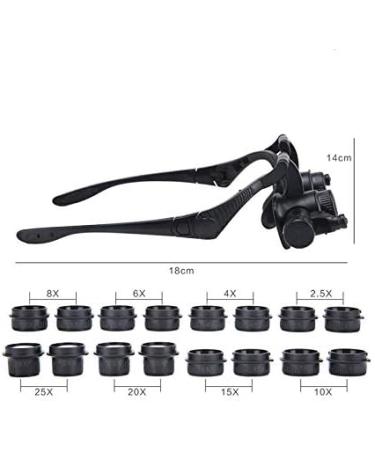 Head-Mounted Glasses-Type Magnifying Glass Portable Magnifying Glass High-Definition High-time Maintenance Watch Engraving Embroidery Reading 20 Times - Buy Online on GoSupps.com