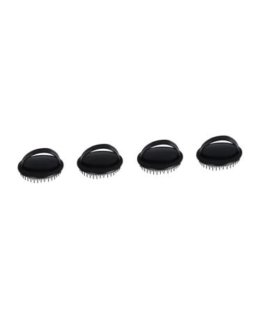CLISPEED 12pcs massage shampoo brush silicone scrubber shower bath plastic hair