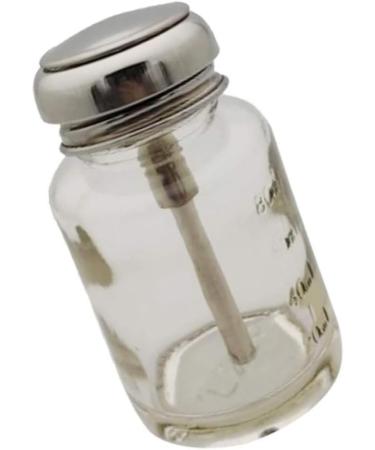 Push Glass Bottle Push Down Alcohol Dispenser for Nail Polish Makeup Remover 80ML press type alcohol bottle - Buy Online on GoSupps.com