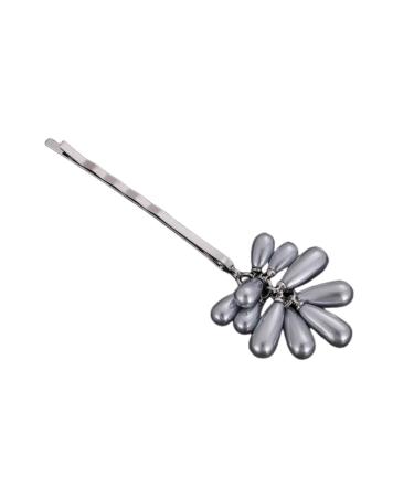 hgnxa Elegant Pearl Hair Clip Wheat Ears Hairpin Hair Barrettes Female Bangs Side Clip Headdress Hair Accessory Women Gift Gray
