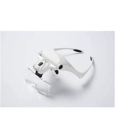 Headband Magnifier Head MountLighted Magnifying Glasses Hands Free Headband Magnifier with LED Light 1X to 3.5X Zoom with 5 Detachable Lenses Head-Mounted Magnifier for Reading Jewelry Loupe Watc - Buy Online on GoSupps.com