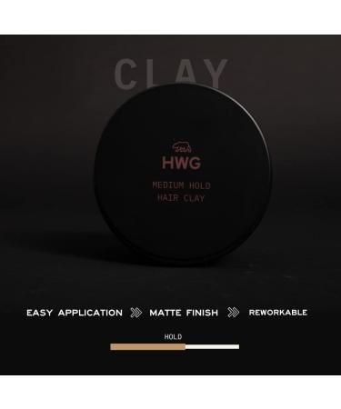 Hardworking Gentlemen Medium Hold Hair Clay - All Natural Matte Finish - 3oz - Long Lasting Hold - Buy Online on GoSupps.com