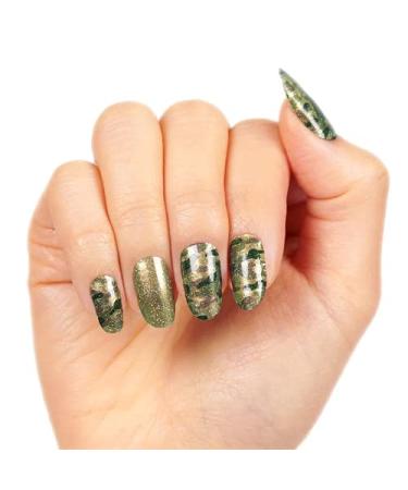 Shop Color Street Glam-ouflage: Metallic Color Shifting Green to Gold Camo with Glitter - International Shipping Available - Buy Online on GoSupps.com