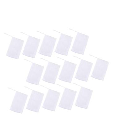 LALADEFIEE 100 Pcs Soap Bag Foam Net Soap Drawstring Exfoliating Soap Pouch Soap Mesh Bubbling Bags Pe White