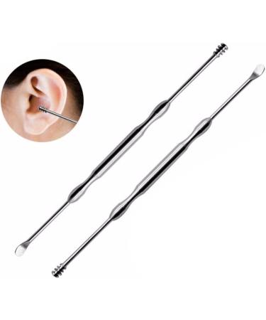 2pcs Stainless Steel Ear Scratches Curulette Ear Wax Remover Spiral Spring Ear Scratches Ear Cleaners - Buy Online on GoSupps.com