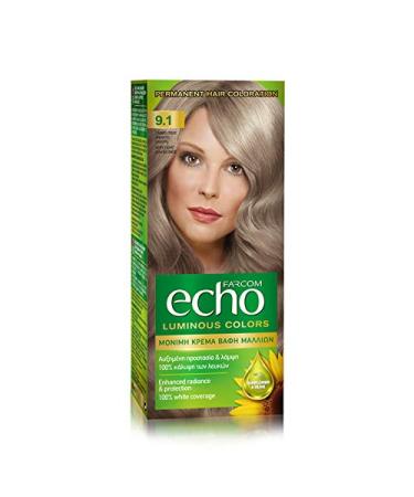 FARCOM Echo hair color with natural olive extract and vitamin C 60ml (9.1 very light ash blonde)